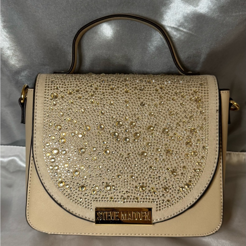 Steve Madden Cream and Gold Crossbody Bag - Picture 4 of 9